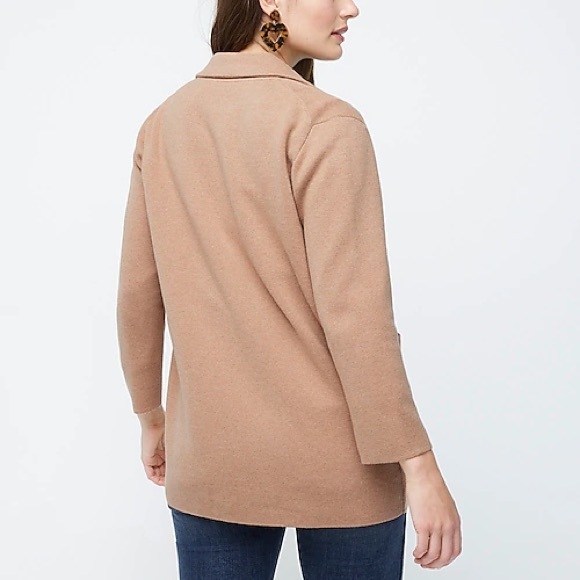 J Crew Sophie Open Front Sweater Blazer Tan Small - Picture 3 of 16